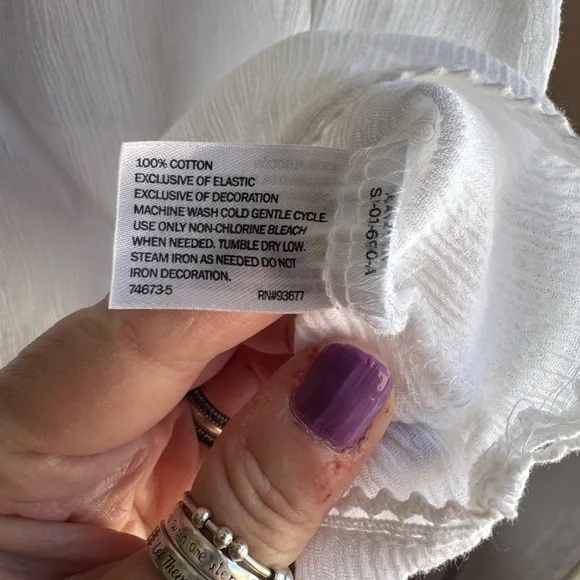 St. John’s Bay White Gauze Blouse Size 1X NWT - Picture 4 of 6